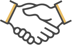 Integrity icon of handshake